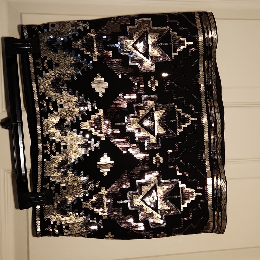EXPRESS SEQUINED MINI SKIRT